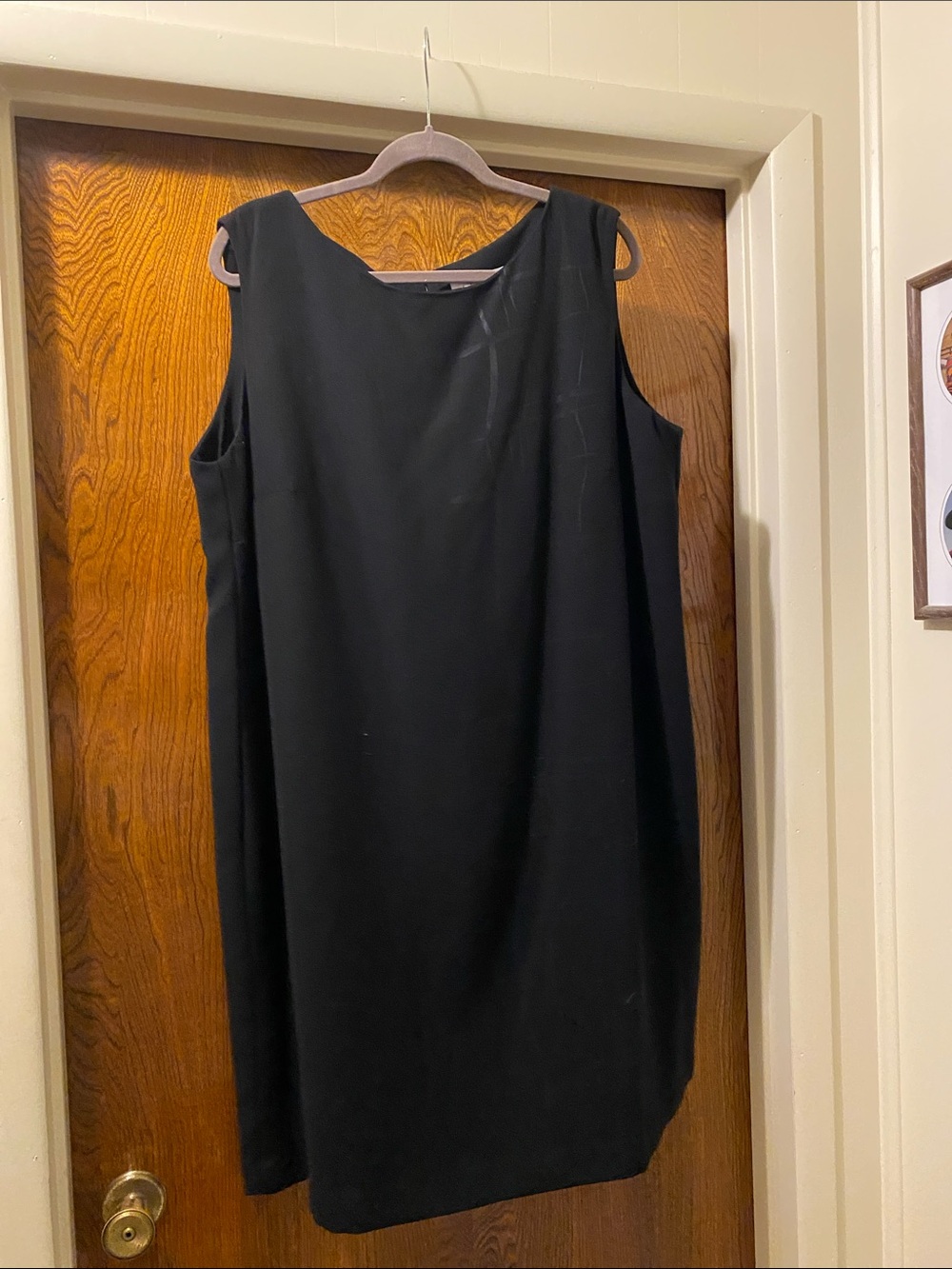 Elegant Black Sleeveless Shift Dress